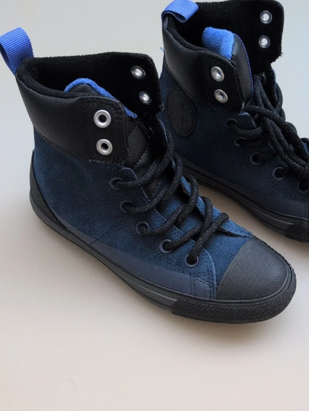 Converse Kids High Top Sneakers in Navy and Black